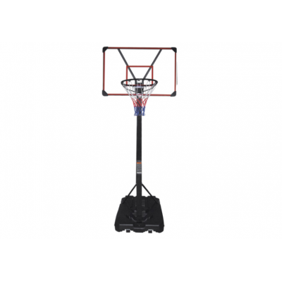 Basketbalový kôš s nastaviteľným stojanom 200-305 cm čierny
