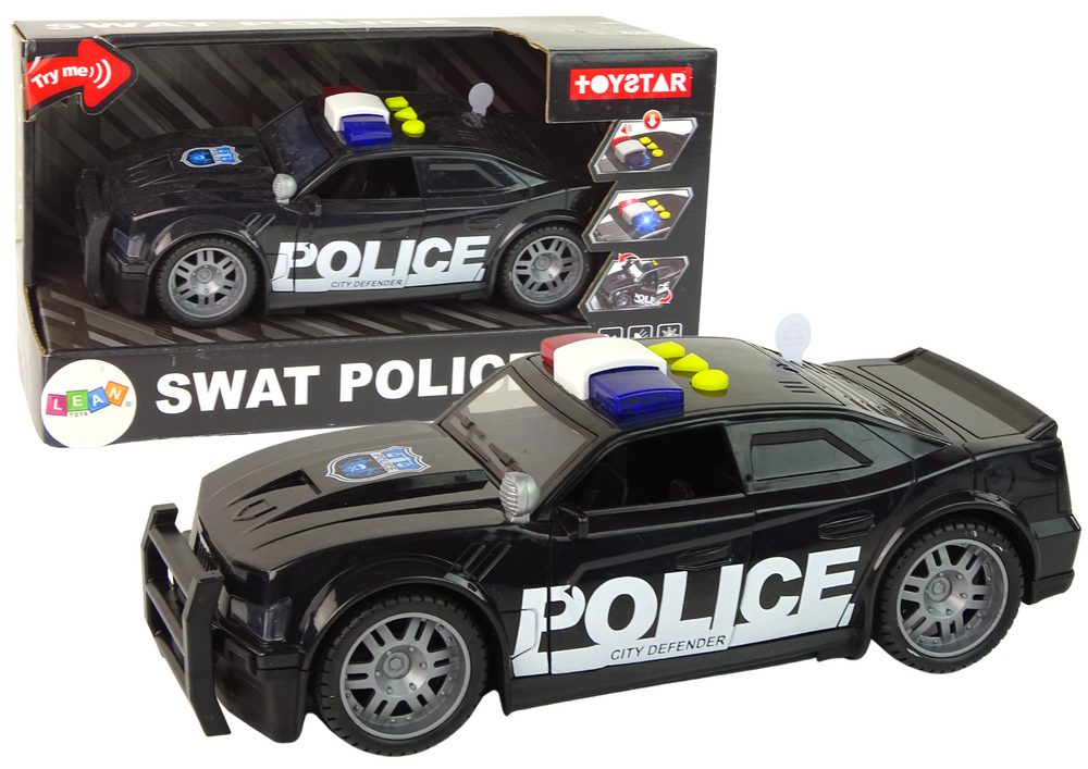 Lean Toys Policajné terénne auto 1:14 čierne